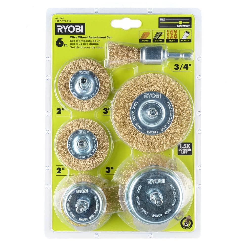 RYOBI Wire Wheel Assortment Set (6-Piece)