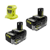 RYOBI ONE+ 18V Cordless Portable Power Source with 6.0 Ah HIGH PERFORMANCE Battery (2-Pack)