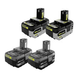 RYOBI ONE+ 18V HIGH PERFORMANCE Lithium-Ion 4.0 Ah Battery (2-Pack) with ONE+ 18V Lithium-Ion 4.0 Ah Battery (2-Pack)