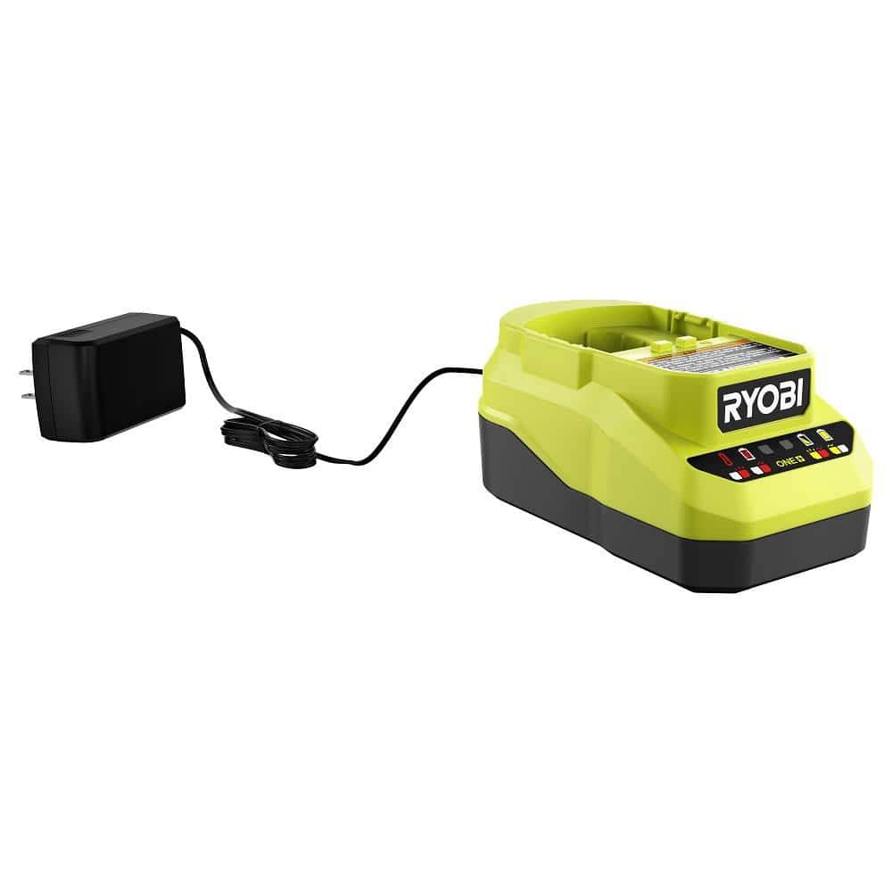 RYOBI ONE+ 18V Lithium-Ion Charger with 6.0 Ah HIGH PERFORMANCE Battery (2-Pack)