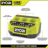 RYOBI USB Lithium 3-Port Charger