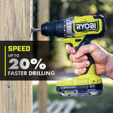 RYOBI ONE+ HP 18V Brushless Cordless Drill/Driver and Impact Driver Kit w/(2) 2Ah Batteries, Charger, Bag, & 25-Piece Bit Set