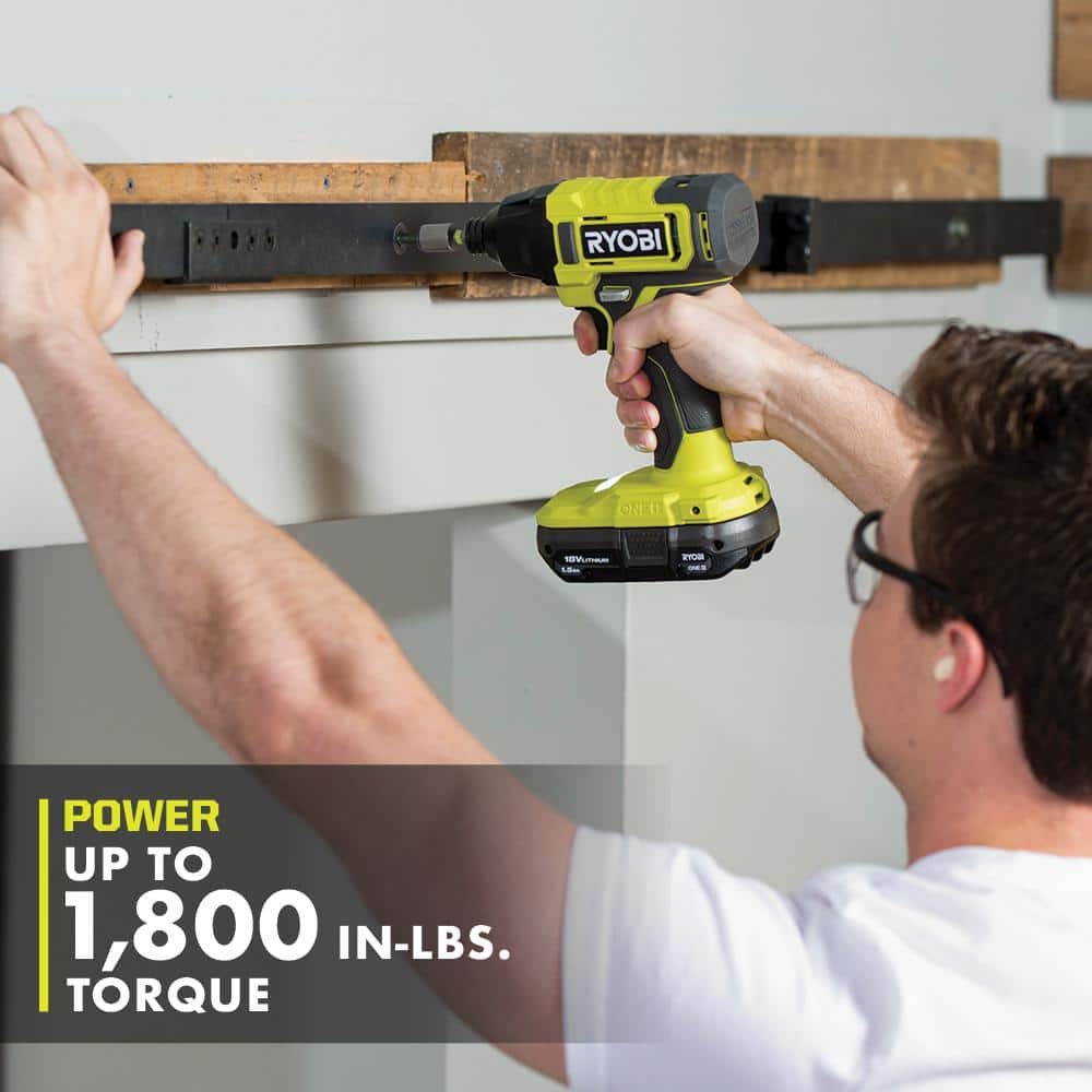 RYOBI ONE+ 18V Cordless 6-Tool Combo Kit with 1.5 Ah Battery, 4.0 Ah Battery, and Charger