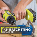 RYOBI ONE+ 18V Cordless 6-Tool Combo Kit with 1.5 Ah Battery, 4.0 Ah Battery, and Charger