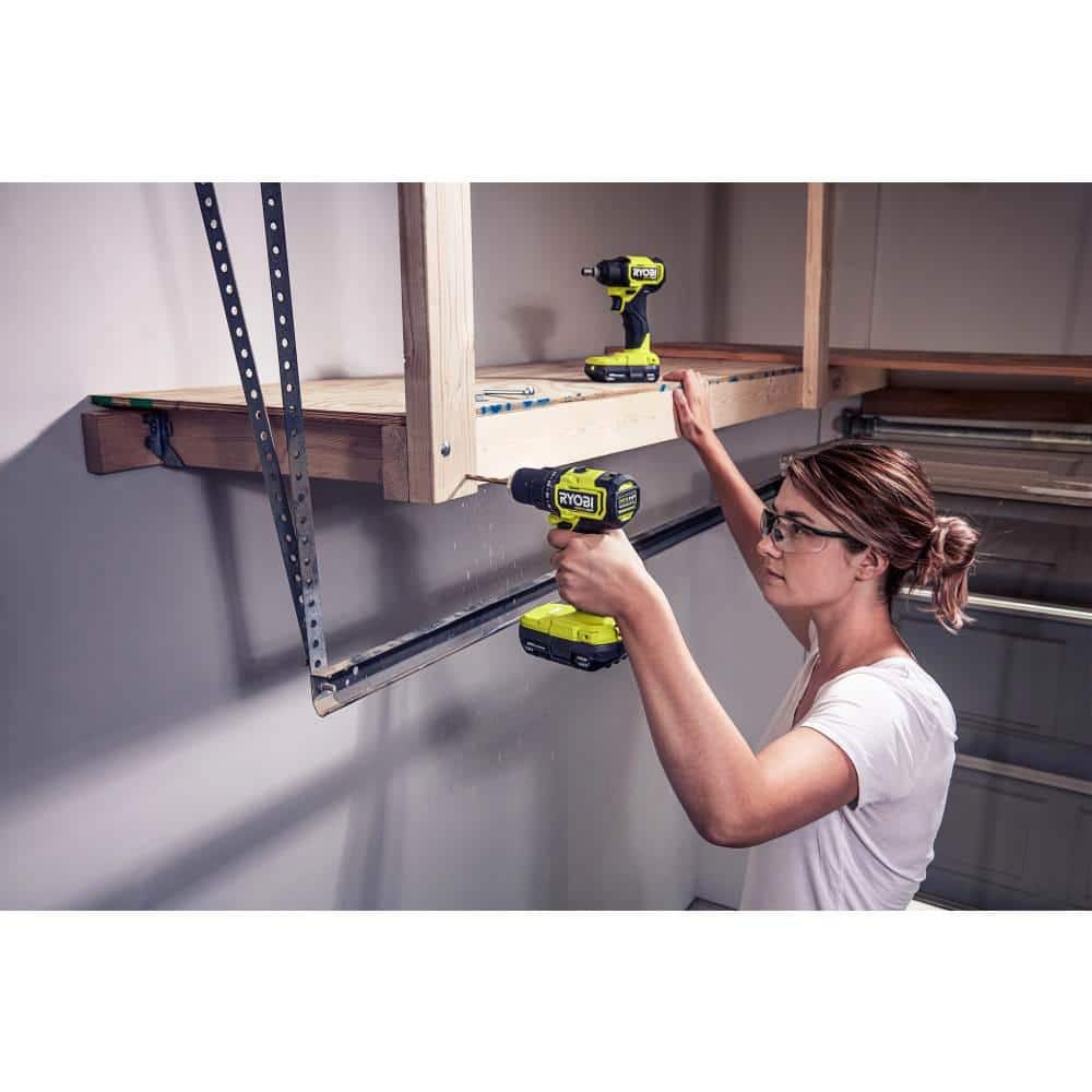 RYOBI 18V ONE+ Brushless Cordless 4-Tool Combo Kit with (2) 2.0 Ah Batteries, Charger, and Bag