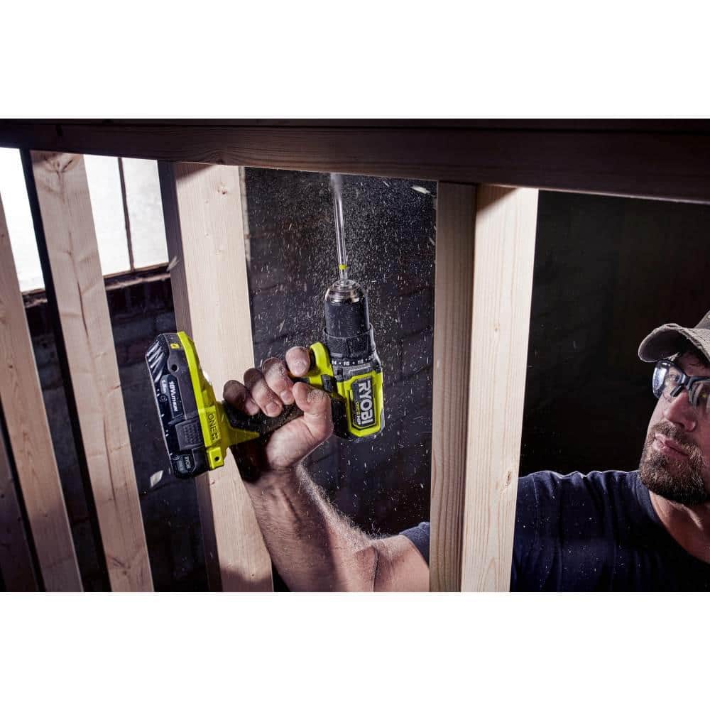 RYOBI 18V ONE+ Brushless Cordless 4-Tool Combo Kit with (2) 2.0 Ah Batteries, Charger, and Bag
