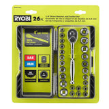 RYOBI 26-Piece 1/4 in. Drive Ratchet and Socket Set