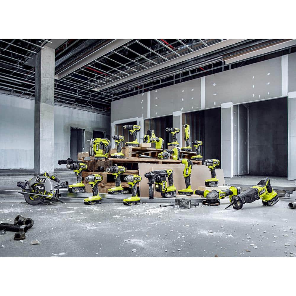 RYOBI ONE+ HP 18V Brushless Cordless Reciprocating Saw (Tool Only) with Reciprocating Saw Blade Set (15-Piece)