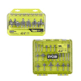 RYOBI 24-Piece Router Bit Set with 15-Piece Shank Carbide Router Bit Set