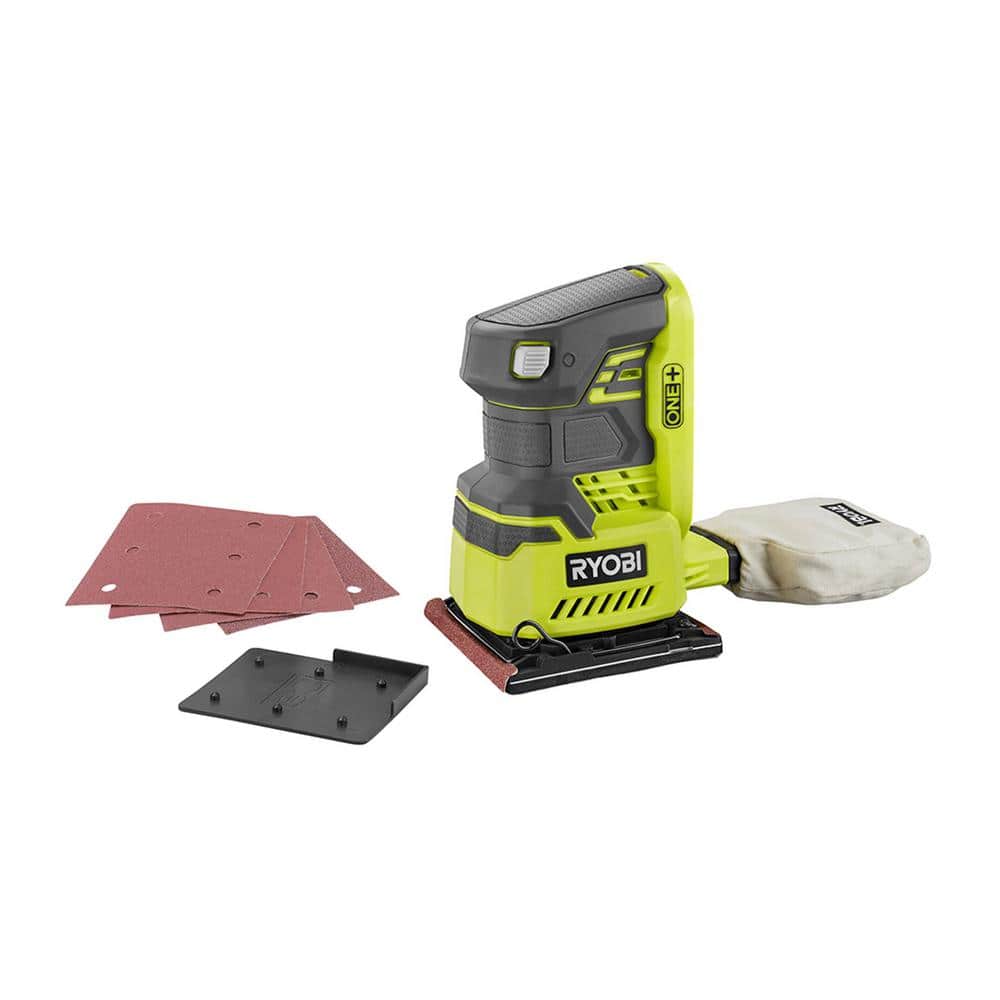 RYOBI ONE+ 18V Cordless 1/4 Sheet Sander (Tool-Only) with Dust Bag