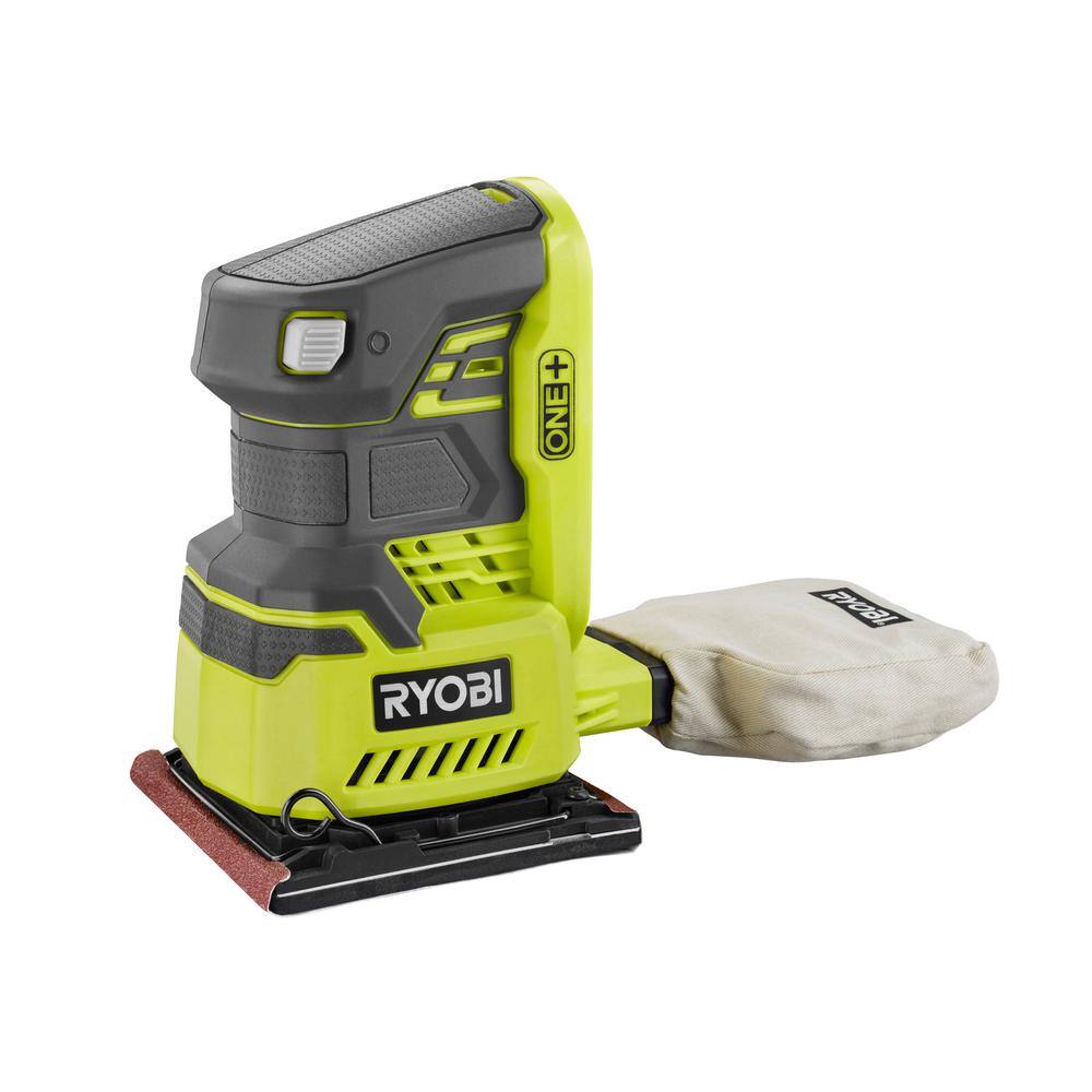 RYOBI ONE+ 18V Cordless 1/4 Sheet Sander (Tool-Only) with Dust Bag