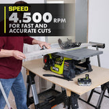 RYOBI ONE+ HP 18V Brushless Cordless 8-1/4 in. Compact Portable Jobsite Table Saw (Tool Only)