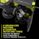 RYOBI 40V HP Brushless 18 in. Battery Powered Rear Tine Tiller with (2) 6.0 Ah Batteries and Charger