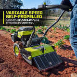 RYOBI 40V HP Brushless 18 in. Battery Powered Rear Tine Tiller with (2) 6.0 Ah Batteries and Charger