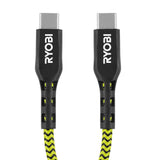 RYOBI 4 ft. Nylon Braided Cable USB-C TO C