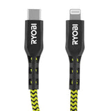 RYOBI 4 ft. Nylon Cable USB-C to Lightning