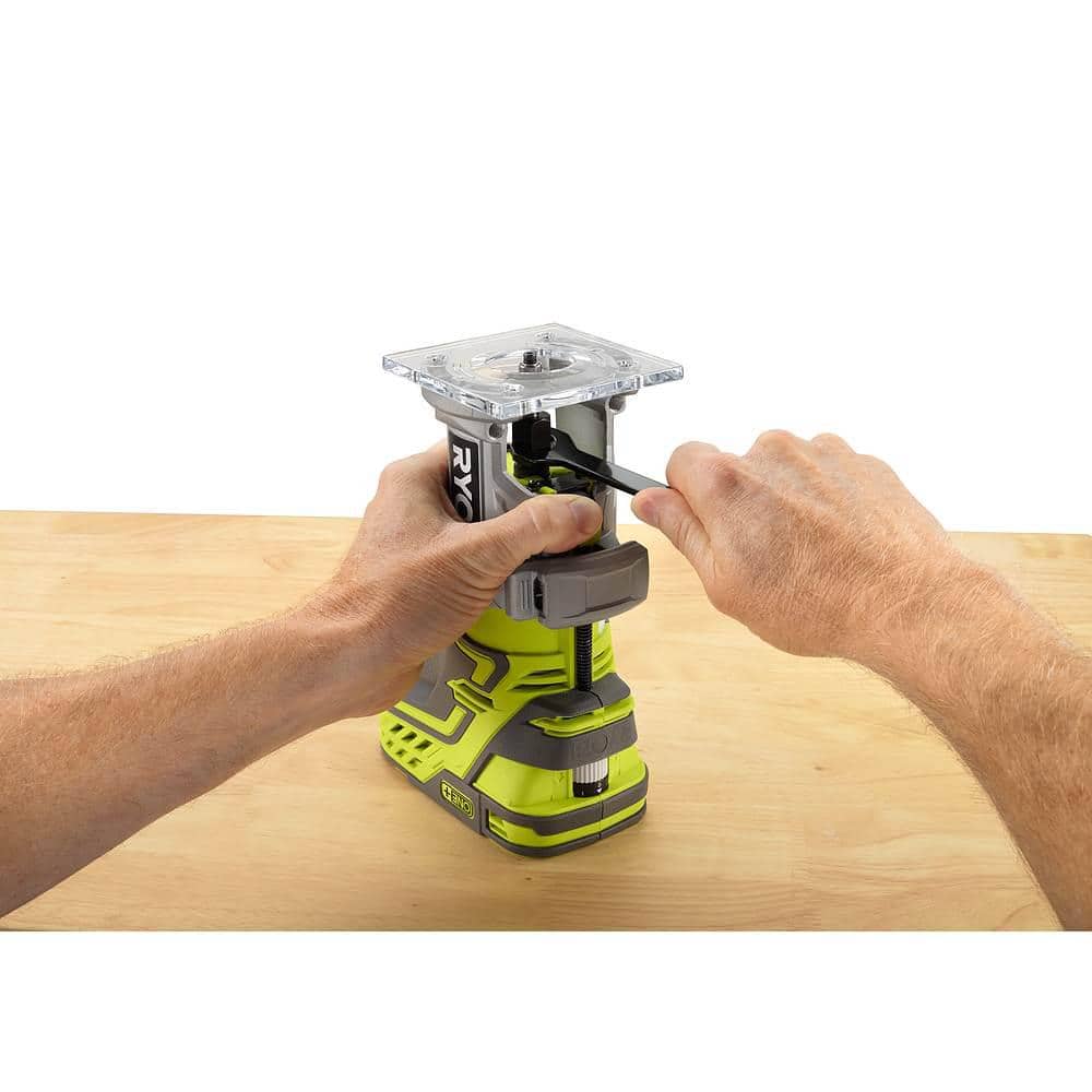 RYOBI ONE+ 18V Cordless Fixed Base Trim Router (Tool Only) with Tool-Free Depth Adjustment