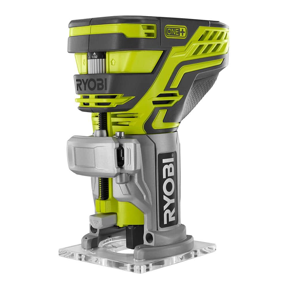 Ryobi P601 ONE+ 18V Lithium-Ion Cordless Fixed Base Trim Router, Tool-Free Depth Adjustment (Tool Only)