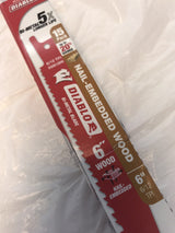 Diablo Bi-Metal Reciprocating Saw Blade for Nail-Embedded Wood 6" 6/12 TPI 15/Pack
