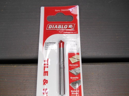 Diablo Carbide Tipped Tile & Drill Bit 1/4"
