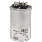 York S1-02424778700 capacitor - front view (Voltage: 370V; MFD: 30/5)