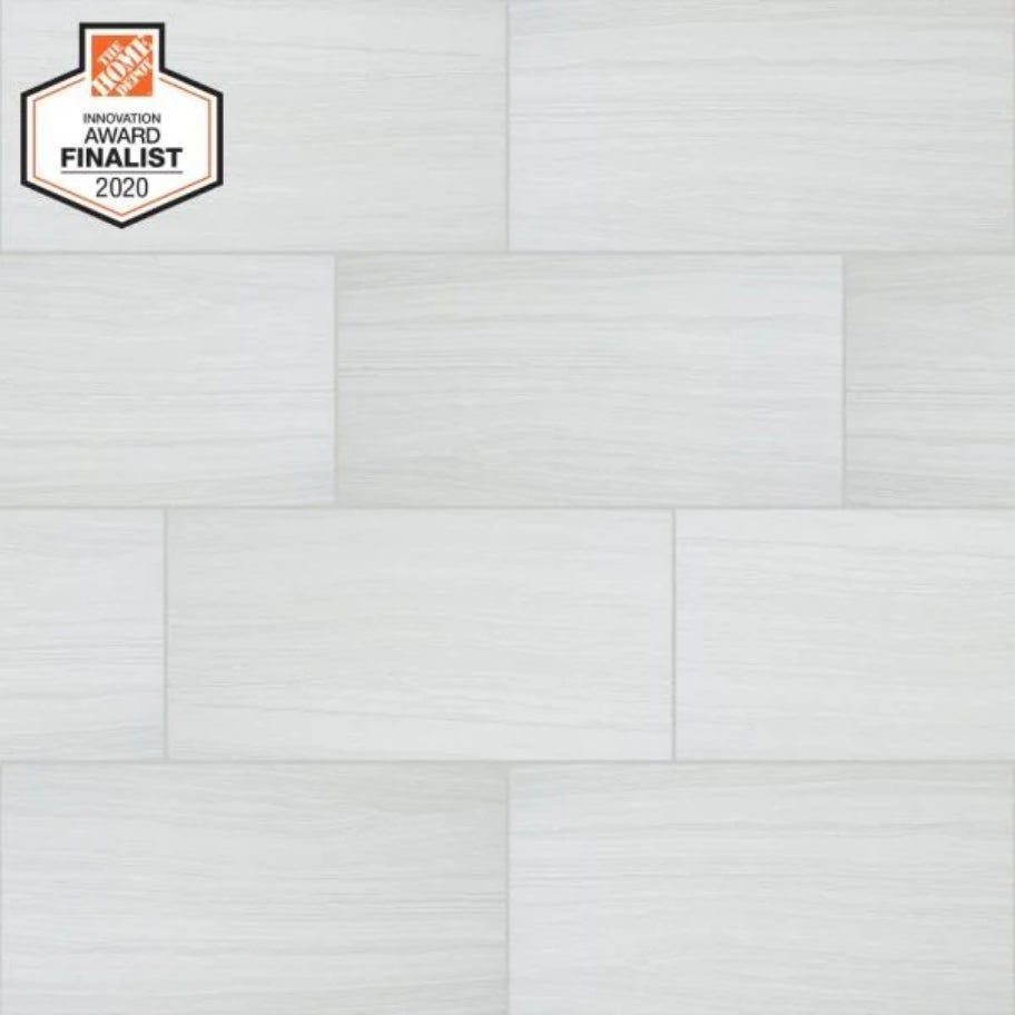 Daltile QuicTile 12 in. x 24 in. Tower White Matte Porcelain Locking Floor Tile (9.6 sq. ft. / case)