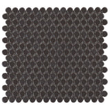 Eden Pavement Gray Penny Round Polished Porcelain Mosaic Tile