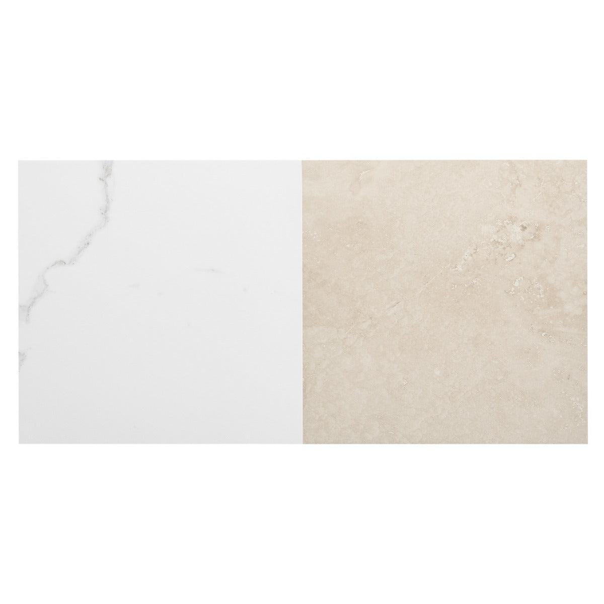 Fortunato Calacatta and Marfil 12x12 Matte Porcelain Checkerboard Tile