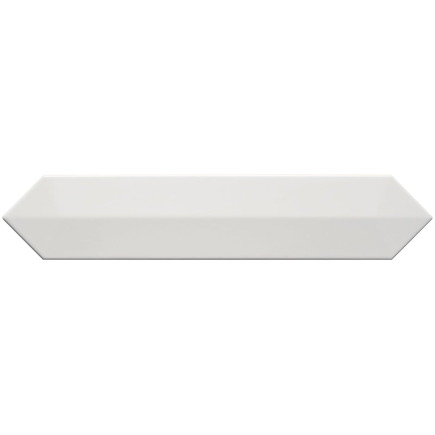 Kent White 3D Picket Polished Ceramic Wall Tile - 2x13