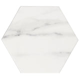 Amalfi Statuario White 6" Hexagon Polished Porcelain Tile - Lux Tile