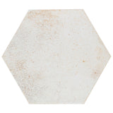 Kalay White 9" Hexagon Polished Porcelain Tile - Lux Tile