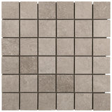 Stoneside Cream Beige 2x2 Porcelain Matte Mosaic Tile - Lux Tile