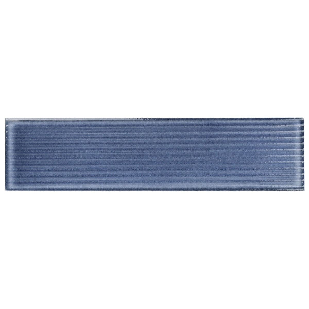 Stacy Garcia ArtBlock Fluted Denim Blue 4x16 Glossy Porcelain Tile