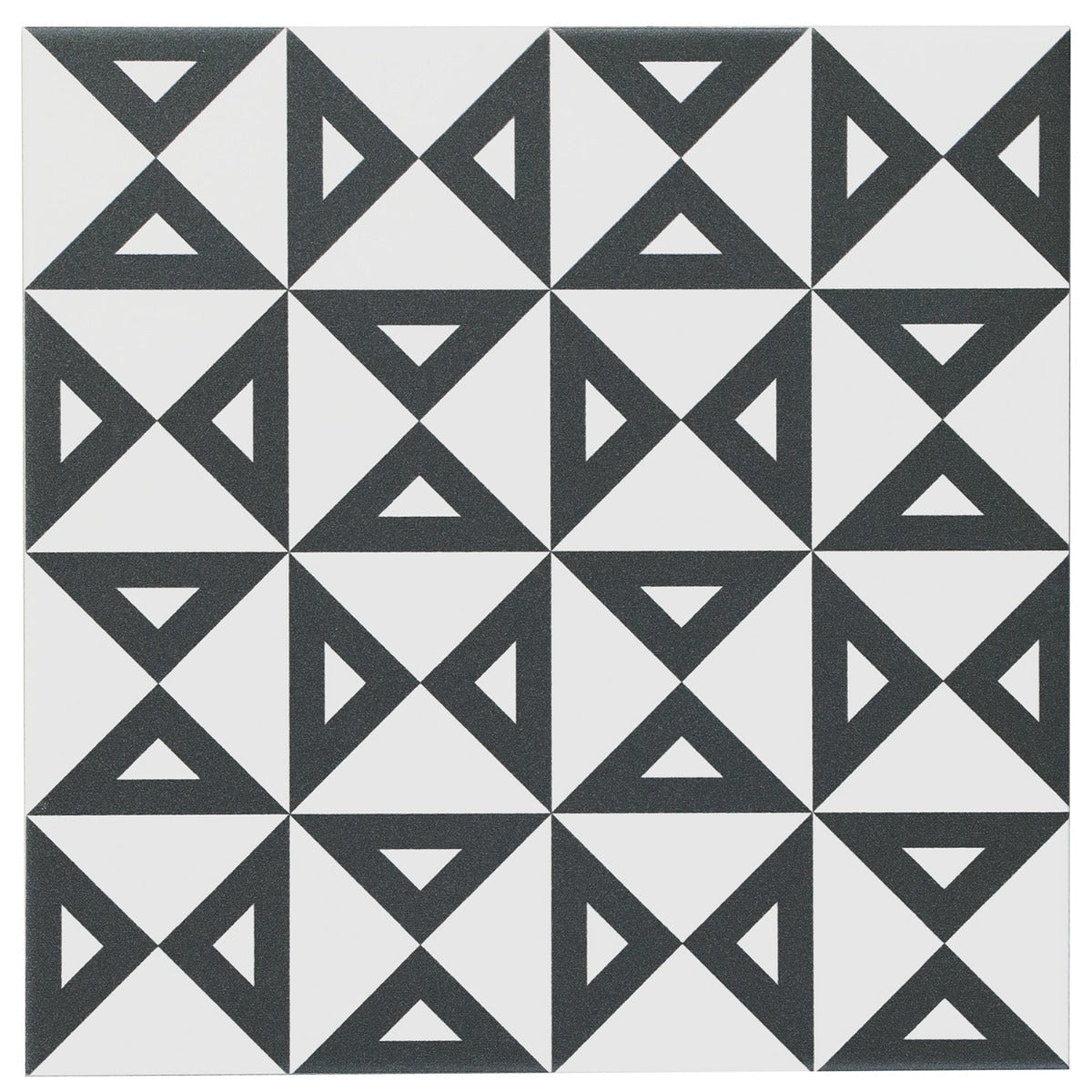 B2W Black & White 8x8 Matte Porcelain Tile - Lux Tile