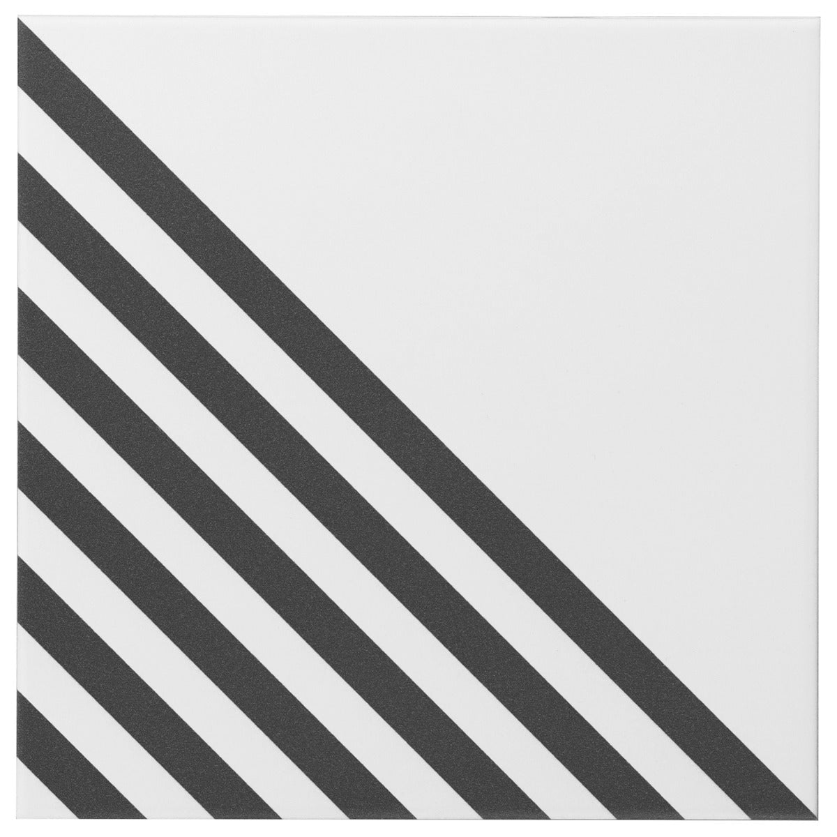 Lux Tile B2W Stripe Positive 8x8 Matte Porcelain Tile
