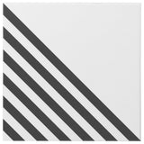 Lux Tile B2W Stripe Positive 8x8 Matte Porcelain Tile