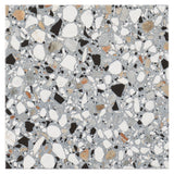 Chips Macro Azur Blue 8x8 Matte Porcelain Tile - Terrazzo Look