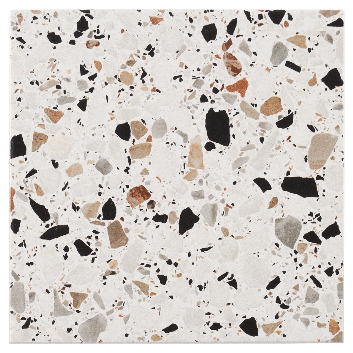 Lux Tile Chips Macro Bianco White 8x8 Matte Porcelain Tile