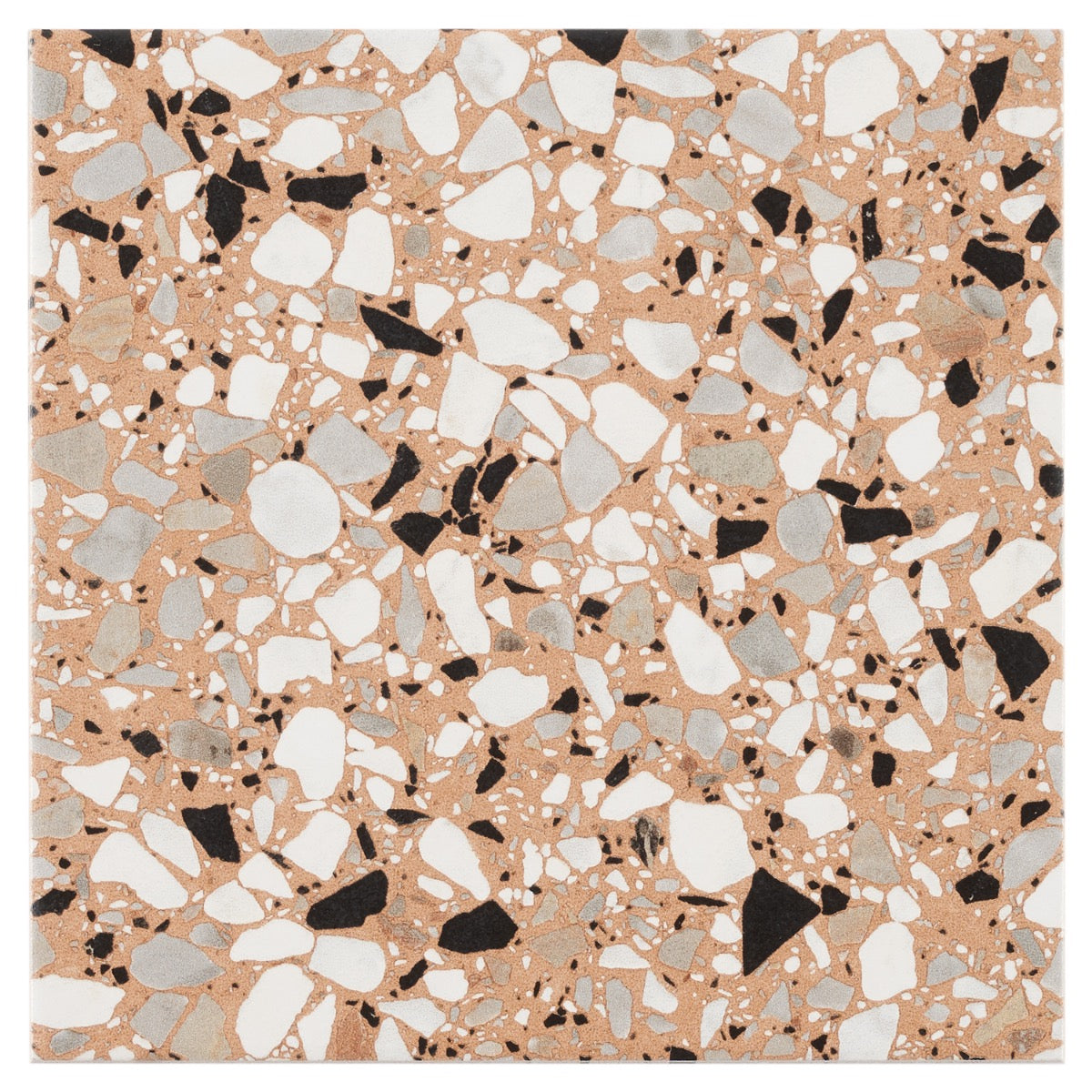 Tilebar Chips Macro Terracotta Coral Orange 8x8 Matte Porcelain Tile