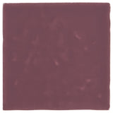 Mulberry Purple 4x4 Zellige Glossy Ceramic Tile by Lux Tile