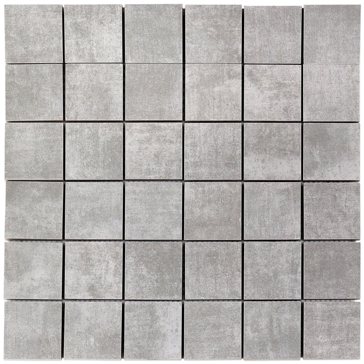 Lux Tile Cement Grigio Gray 2x2 Matte Porcelain Mosaic Tile