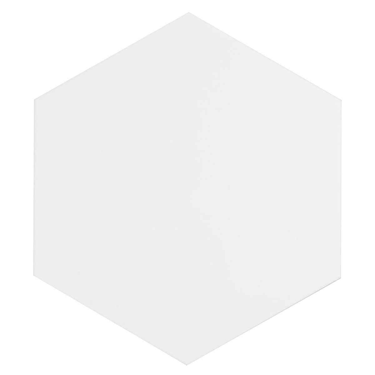 SymetroHex White 10" Matte Porcelain Tile - Lux Tile
