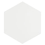 SymetroHex White 10" Matte Porcelain Tile - Lux Tile