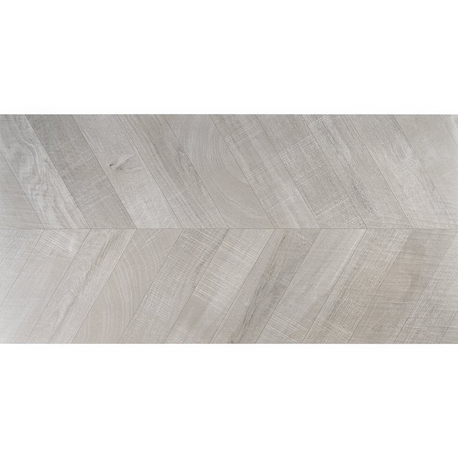 Kenridge Chevron Gray 24x48 Matte Porcelain Tile - Lux Tile