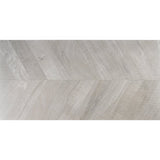 Kenridge Chevron Gray 24x48 Matte Porcelain Tile - Lux Tile