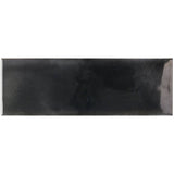Diesel Camp Smoke Black 4x12 Glossy Ceramic Subway Tile - Lux Tile