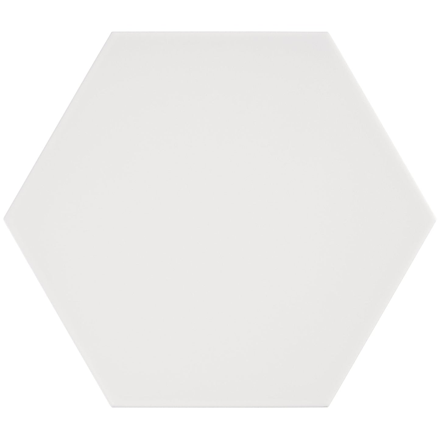 HexArt Blanco White Matte Porcelain Tile - 8" Hexagon