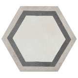 Ava Deco Sabbia Charcoal Gray 8" Hexagon Matte Porcelain Tile
