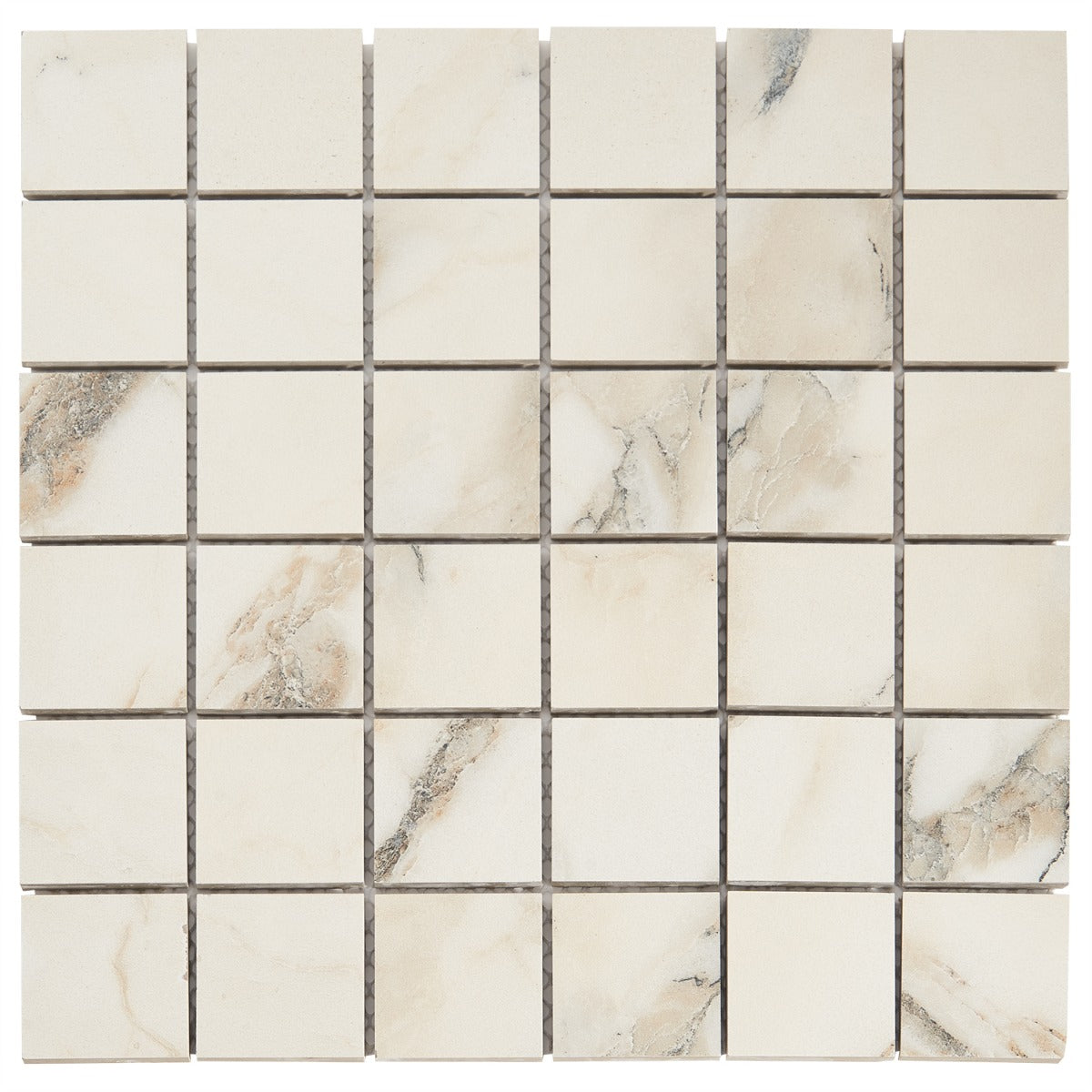 DreamStone Calacatta Rustico 2x2 Matte Porcelain Mosaic Tile