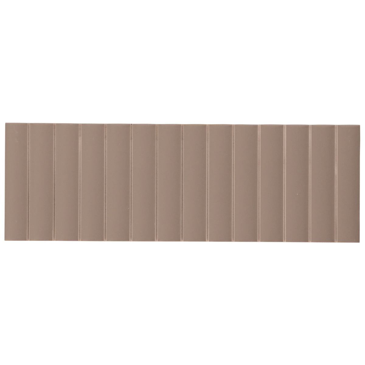 Roller Ribbed Taupe 4x12 3D Matte Ceramic Tile - Lux Tile